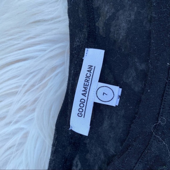 Good American black Zebra Burnout crop shirt 4XL GA size 7 - Picture 5 of 7